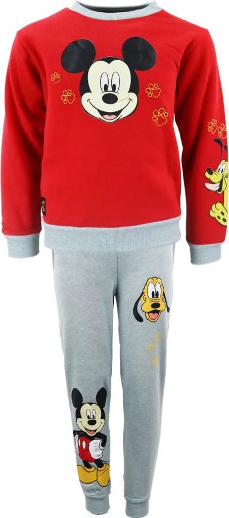 Disney Mickey Maus Sportanzug Jogginganzug Hose Pullover – Rot / 110