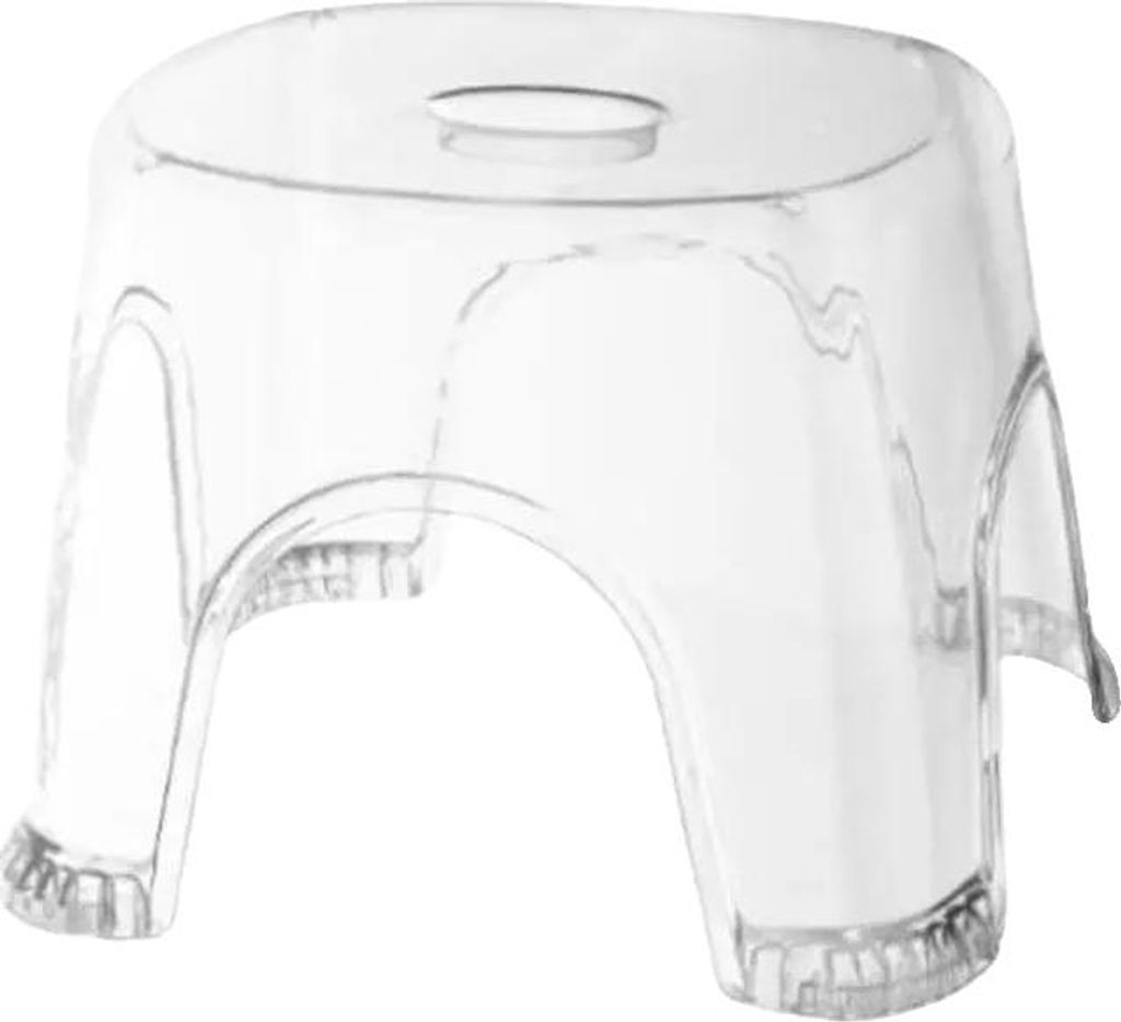 Badezimmerhocker, rutschfestes Design, vielseitige Verwendung, kristallweiß
