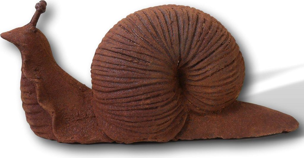 Gartenskulptur Schnecke Figur Eisen Garten Rost Eisenfigur Skulptur Gartenfigur