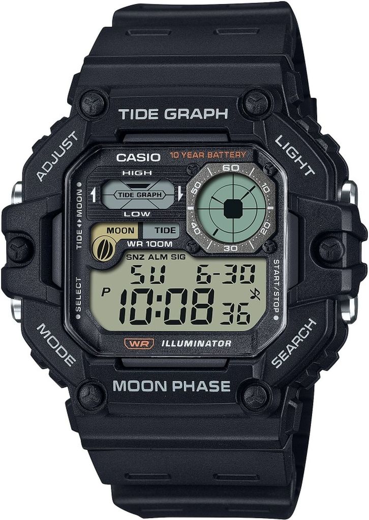 Casio Digitaluhr WS-1700H-1AVEF Fishing Timer - Main Image