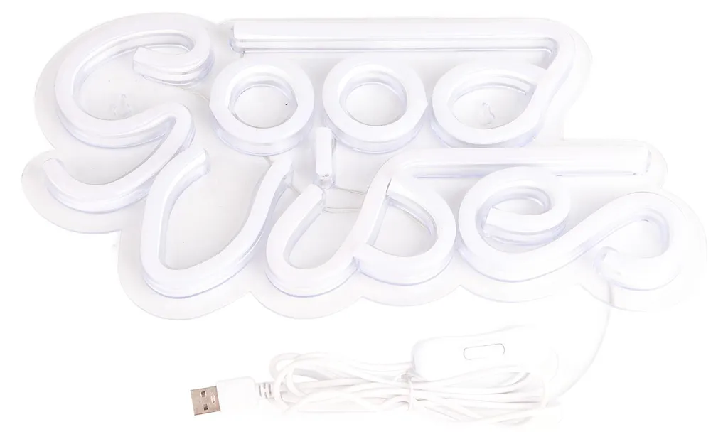 Lampe néon LED moderne USB à intensité réglable pour restaurant