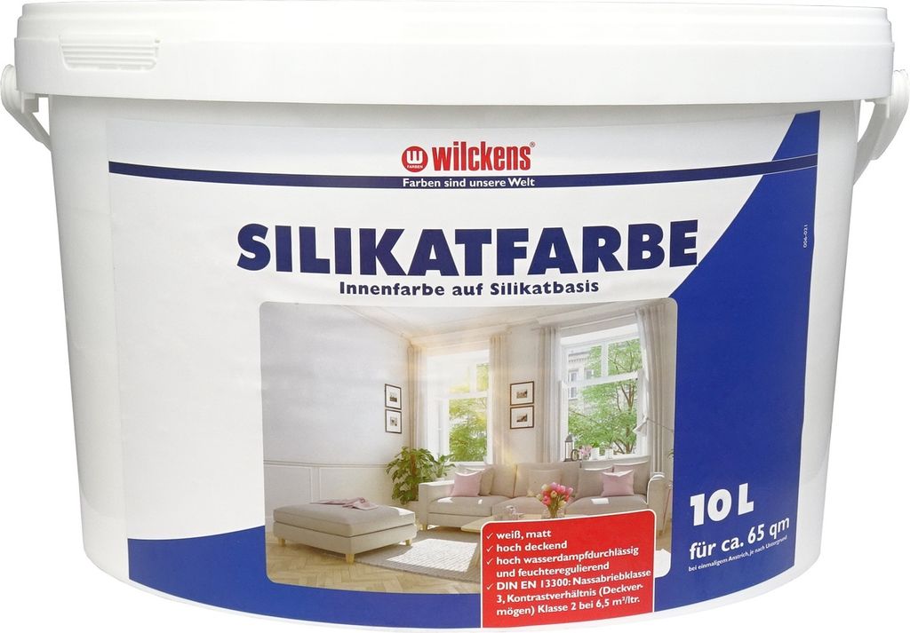 Wilckens Silikatfarbe innen matt, 10 l, Weiß Produktbild 