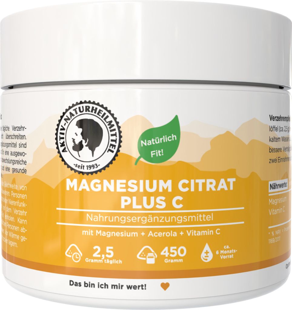 Aktiv Naturheilmittel Magnesium Citrat Plus C