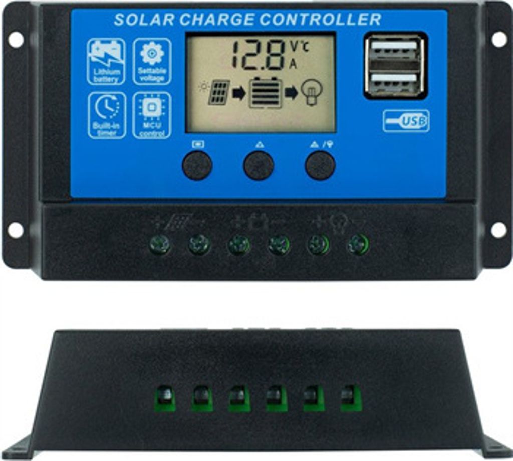 FVE Solární regulátor PWM VOLT 12-24V/20A+USB pro Pb Obrázek produktu 
