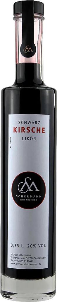 Brennerei Schermann Schwarzkirsch Likör 0,35l 20% Vol.