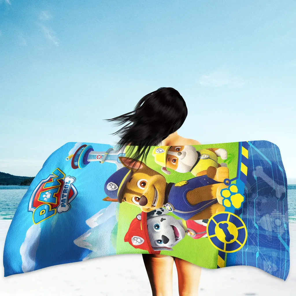 Offerta Telo Mare Paw Patrol Blu 60x120 - Il Più Amato dai Bimbi - 3