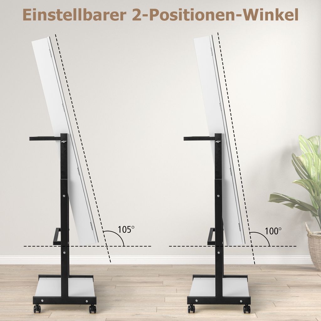 GOPLUS Schmuckschrank mit LED, Spiegelschrank mit Rollen & Produktbild 4