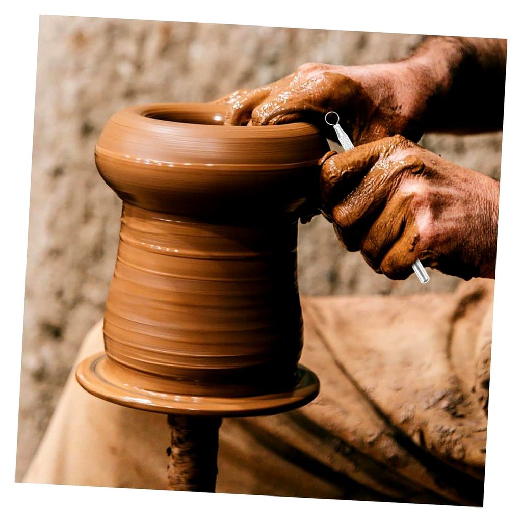 6 Stück Metallmodellierwerkzeuge für Polymerclay und Ton – Sicheres Töpferwerkzeug mit Abgerundeten Kanten für Bastler und Künstler