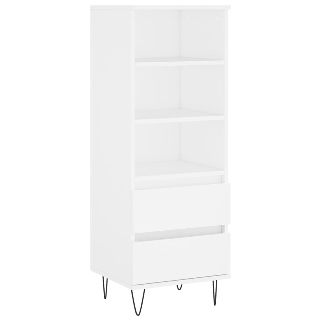 Highboard Weiß 40x36x110 cm Holzwerkstoff