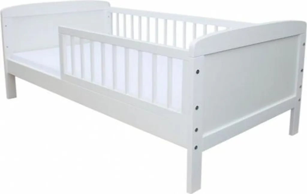 Lit bébé 160 x 70 cm blanc avec sommier ventilé pour un sommeil sain