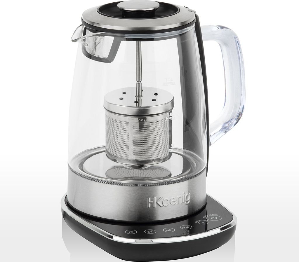 H.Koenig TI600, Černá, Nerezová ocel, Průhledná, 1,5 l, Obrázek produktu 