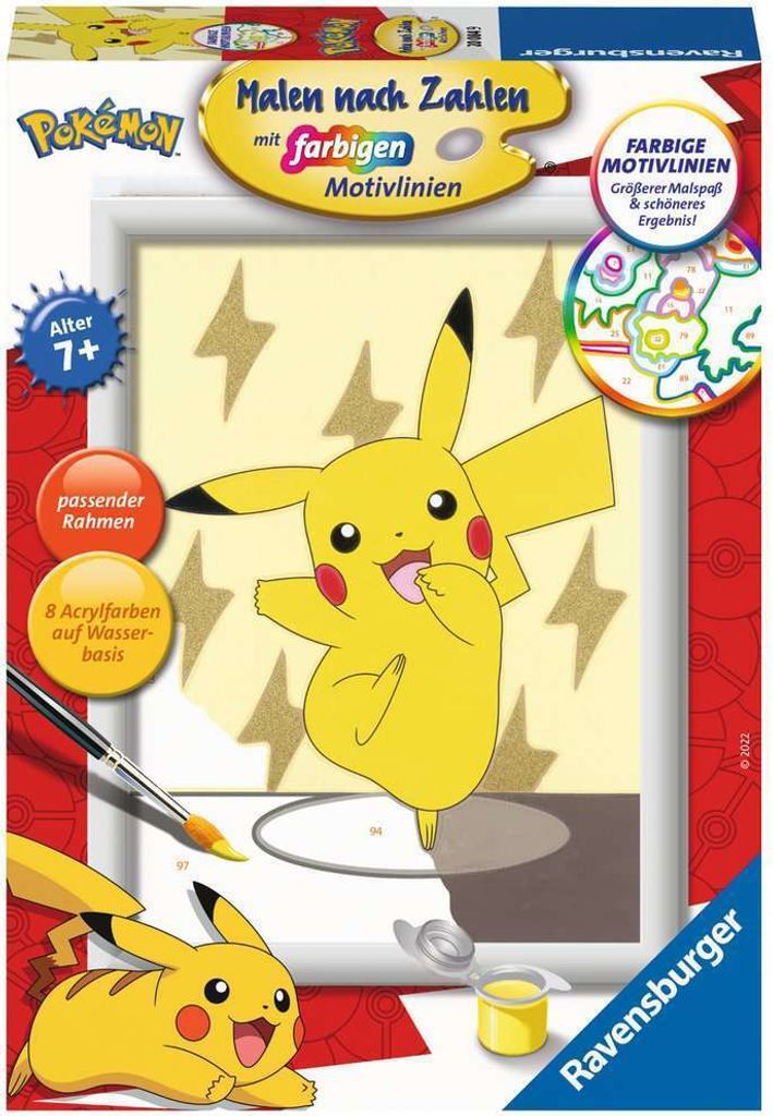 Ravensburger Malen nach Zahlen 20084 - Pikachu – Kinder ab Produktbild 