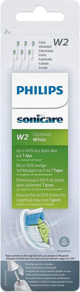 Philips W Optimal White HX6066/10 Standard-Bürstenköpfe für Produktbild 