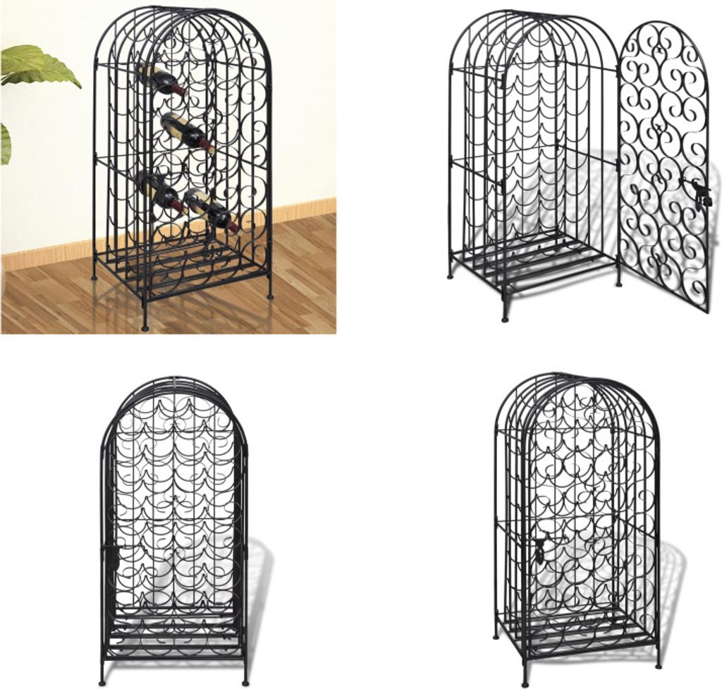 vidaXL Flaschenregal für 35 Flaschen Metall - Weinregal - Weinregale - Flaschenregal - Flaschenregale