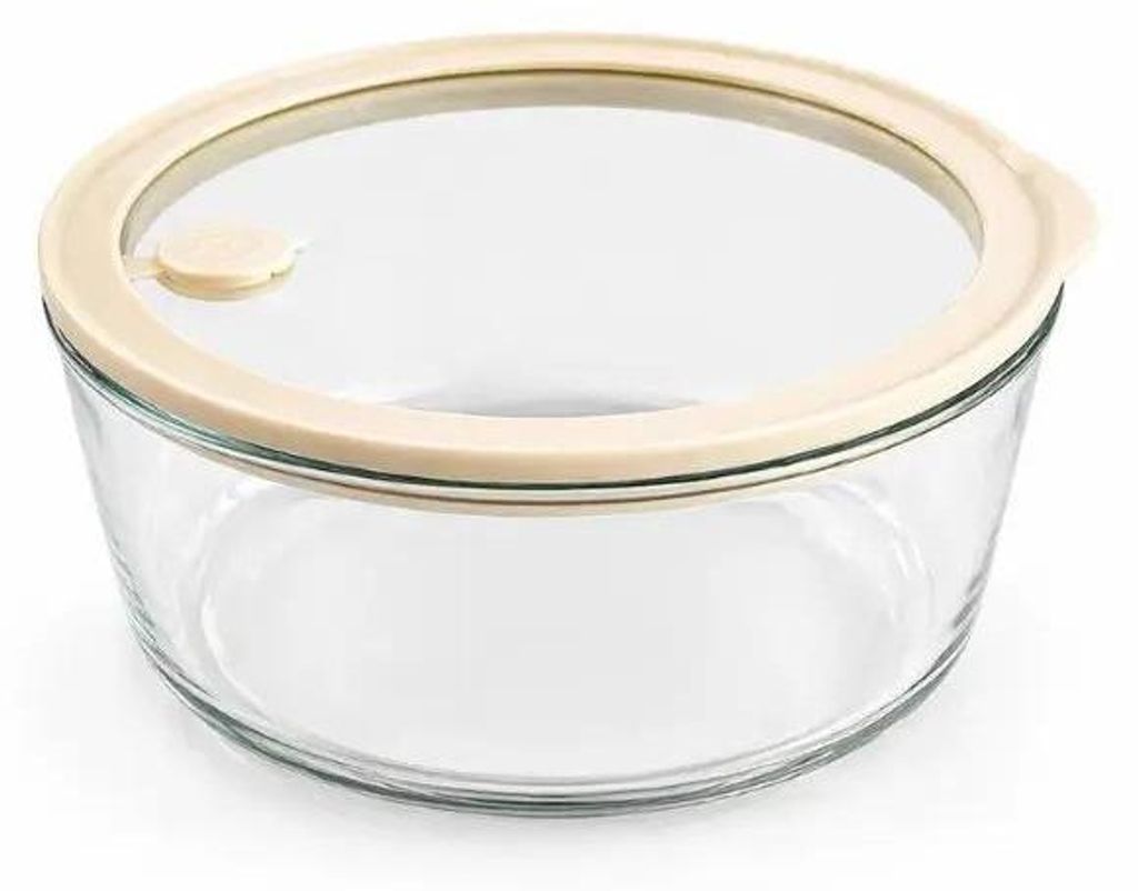 Runder Glasvorratsbehälter - 1650 ml - Luftdicht - Transparent