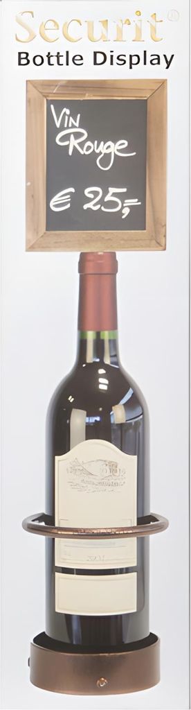Securit Flaschenhalter SINGLE BOTTLE DISPLAY mit Kreidetafel
