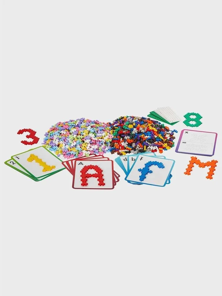 Plus-Plus ABC+123 Jeu de Construction Educatif avec 2000 Pièces Multi