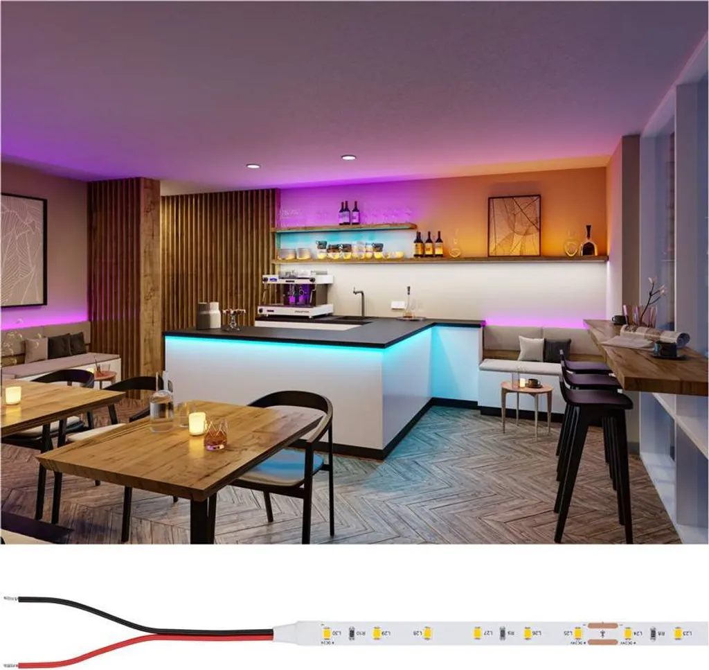 Ruban LED Intérieur Blanc Paulmann 76010 - Idéal Ambiance et Orientation