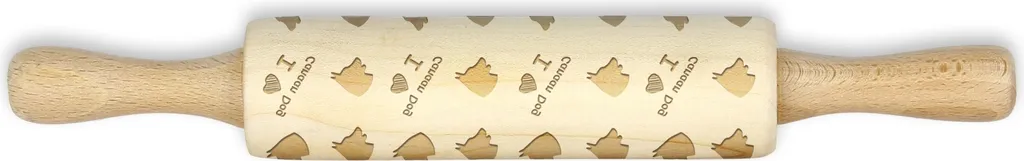 Mini Mattarello in Legno Cane di Canaan Art-Dog - Idea Regalo Unica