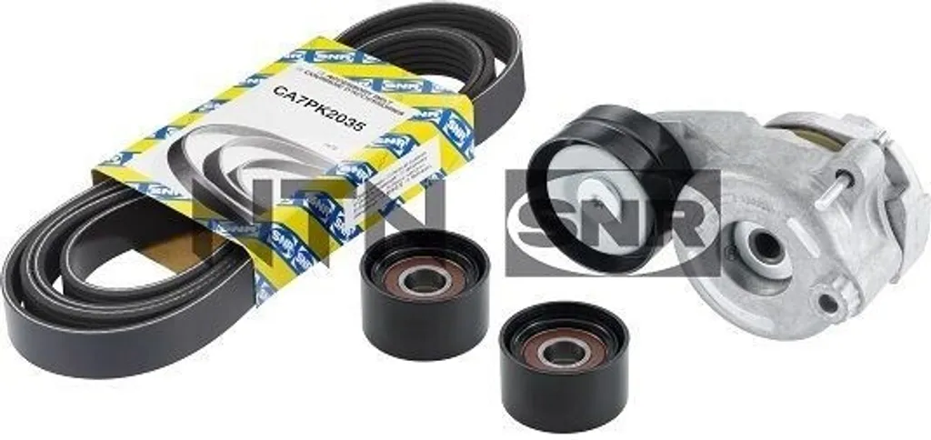 Kit courroie d'accessoire SNR KA851.02 striée avec galet tendeur robuste