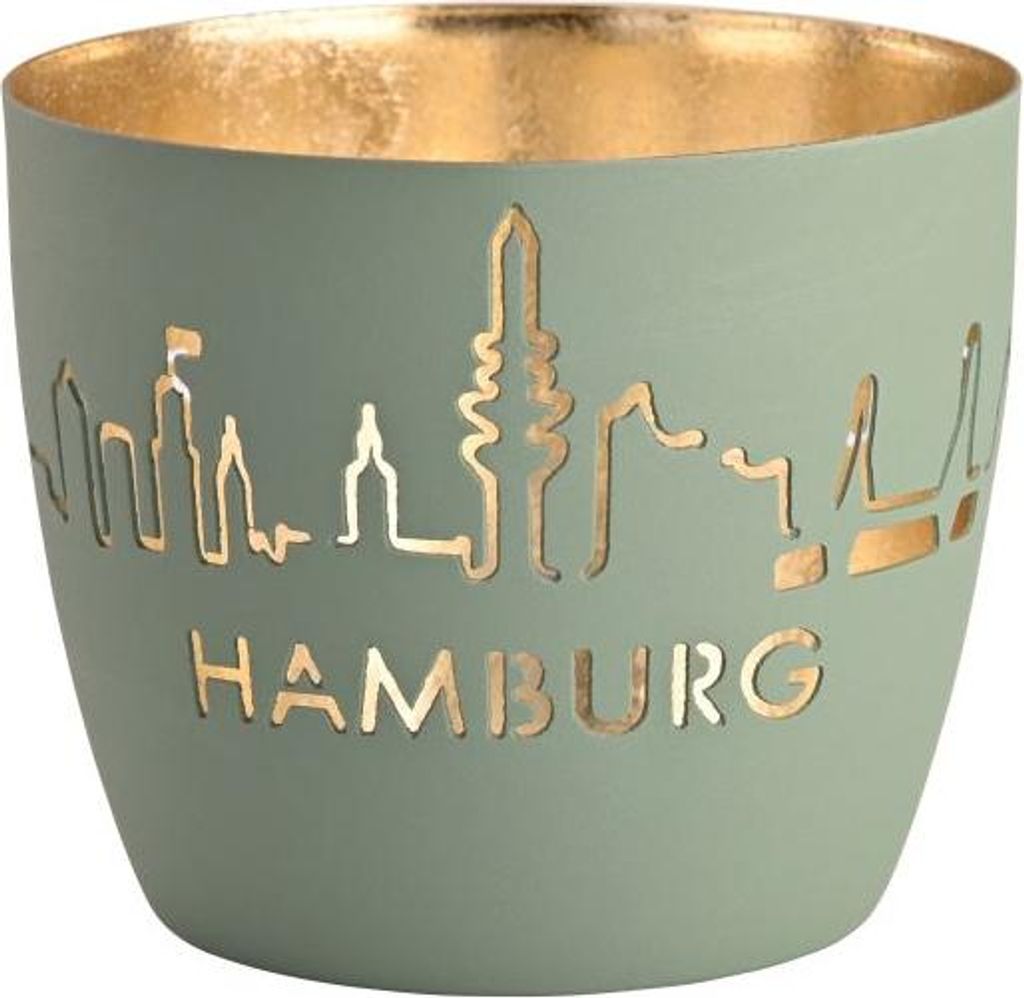 Gift Company Windlicht Madras Hamburg Skyline M, Produktbild 