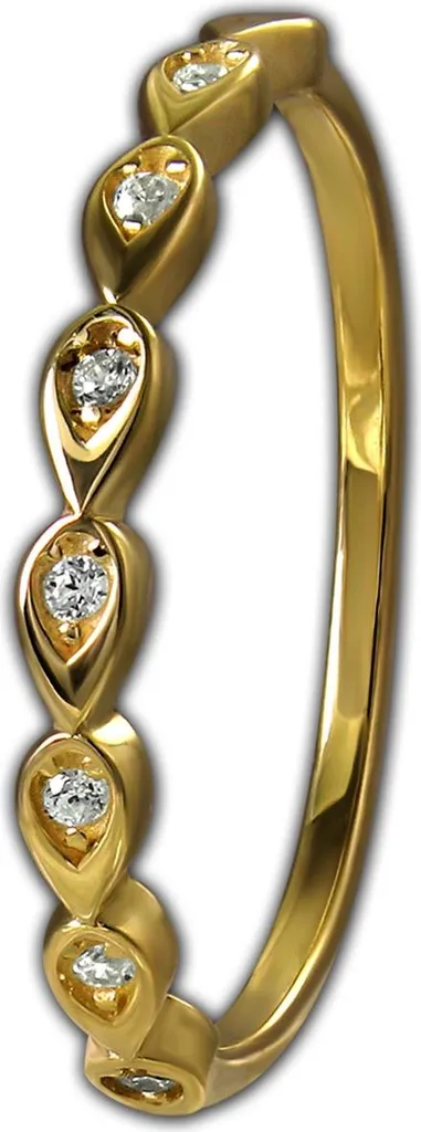 Bague GoldDream en Or Jaune 333 et Zirconiums Gouttes Taille 58 D2GDR564Y58