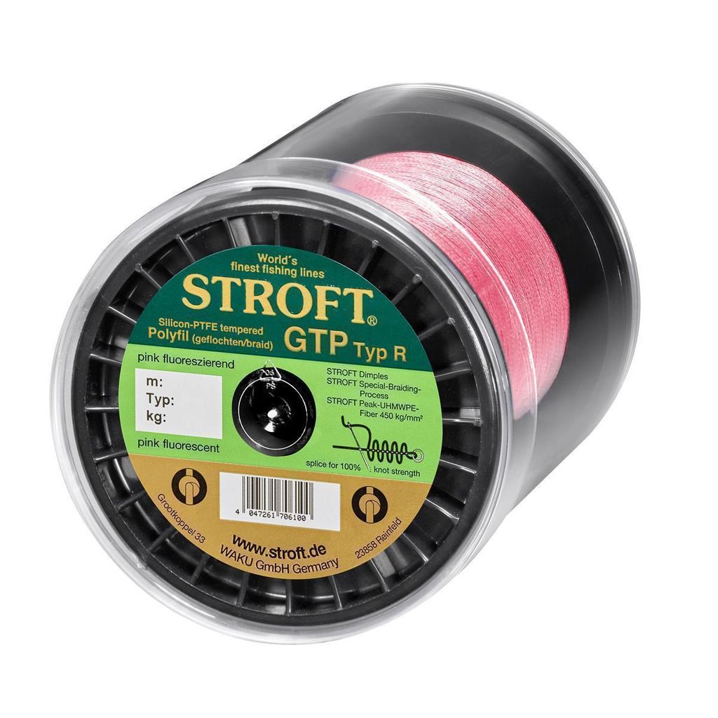 STROFT GTP Typ R Geflochtene Angelschnur 2000m pink fluor R2-0,180mm-5,5kg