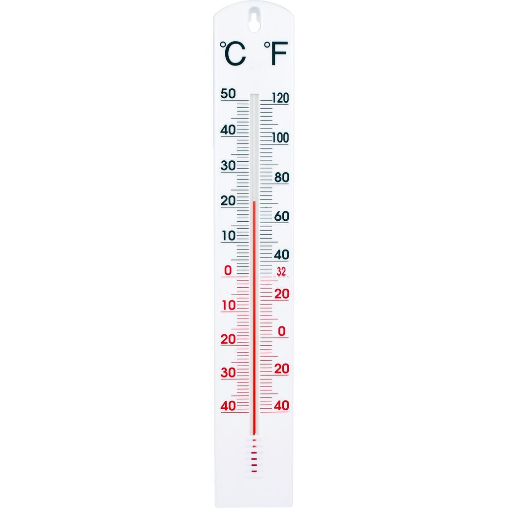 Kunststoff-Wandthermometer universal weiß Produktbild 
