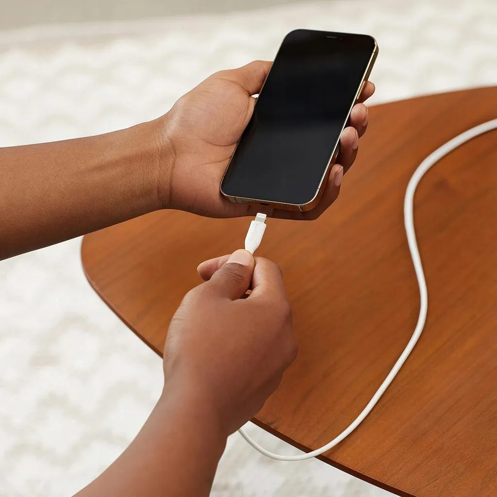 Câble USB-C vers Lightning Amazon Basics 0,9 m - Charge Rapide iPhone