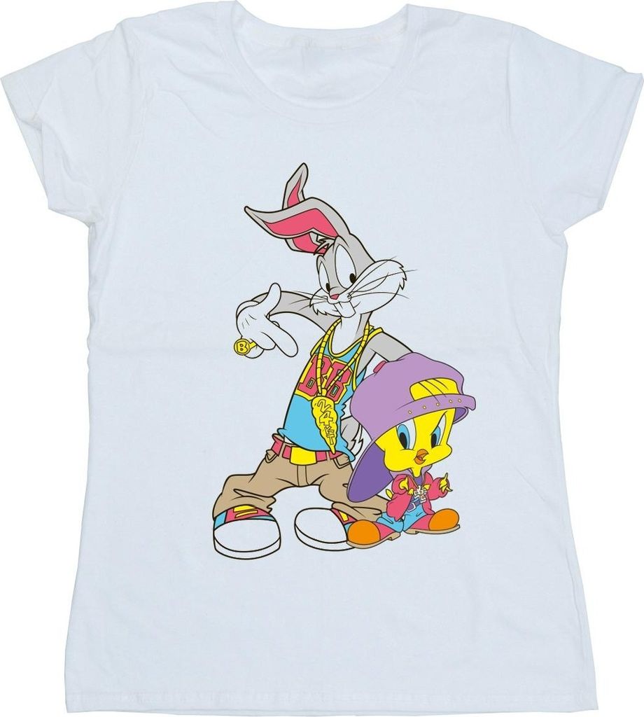 Looney Tunes - "Hip Hop" T-Shirt für Damen BI27845 (M) (Weiß)