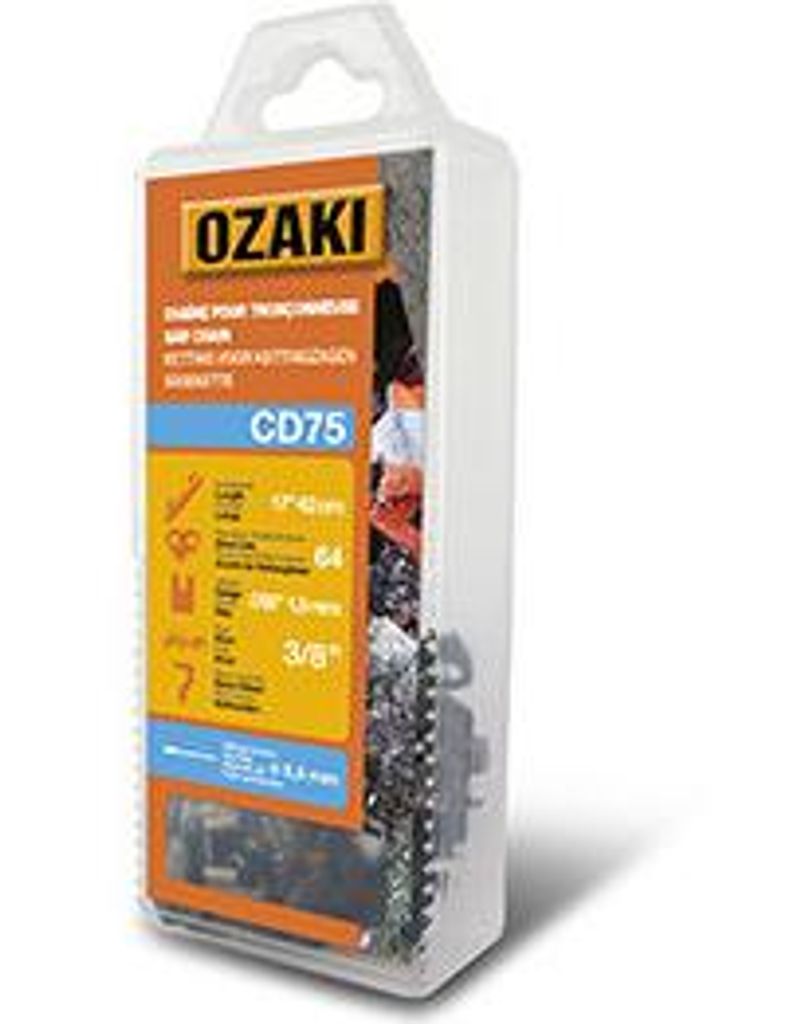 OZAKI Kettensägekette unter halbquadrigem Gehäuse: 3/8'' 058 (1,5mm) 64 Treiber (E64)