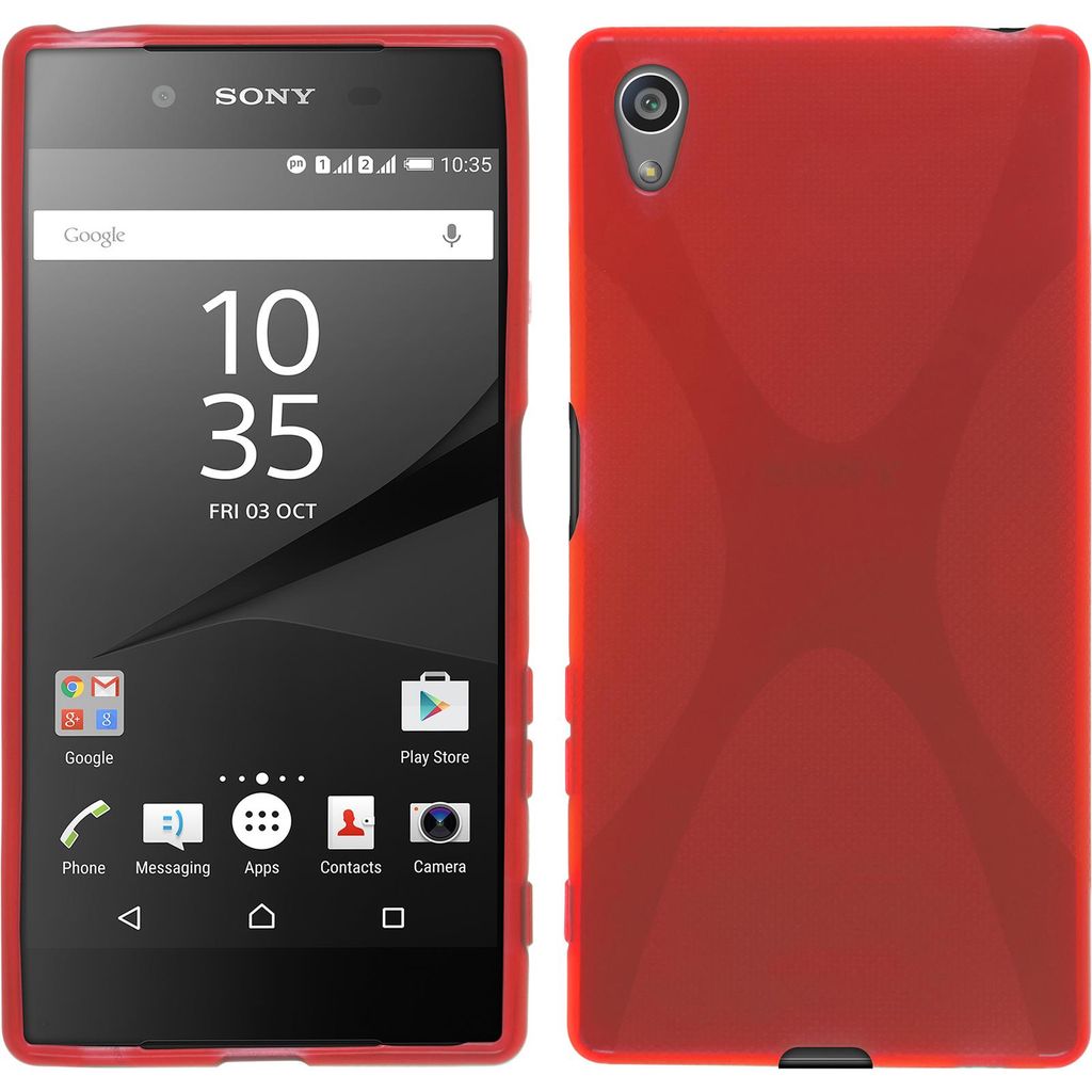 PhoneNatic Case kompatibel mit Sony Xperia Z5 - rot Silikon Produktbild 
