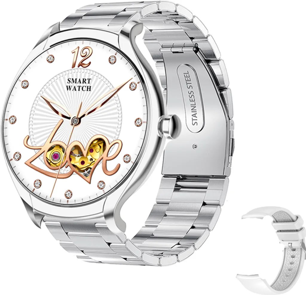 Smartwatch KT67 Argent écran tactile et suivi d'activité multisport