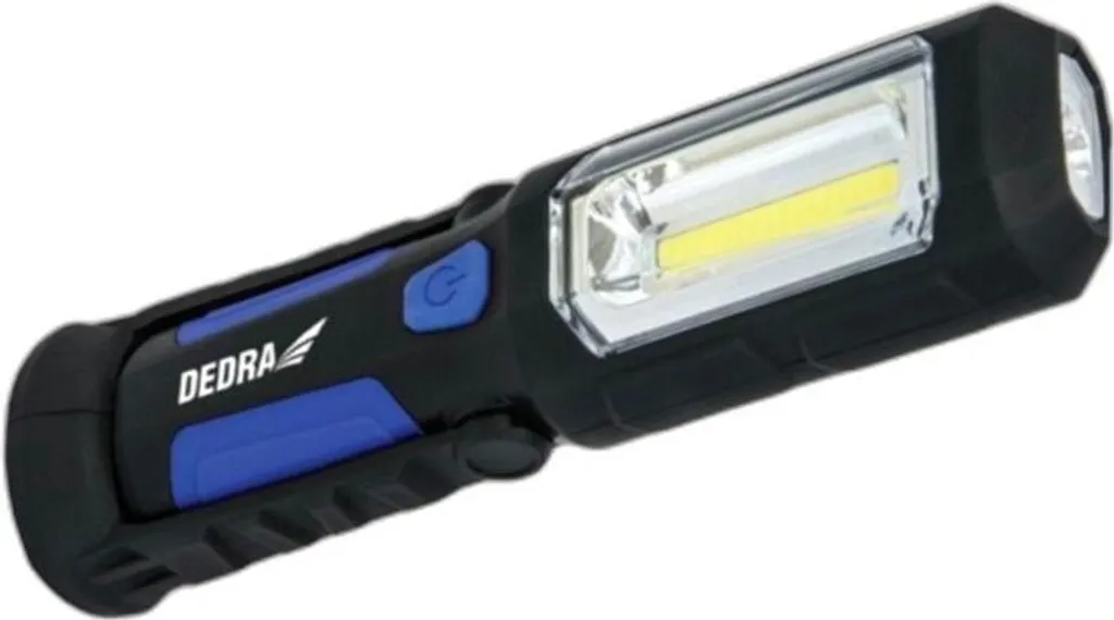 Lampe 3W COB LED Dedra L1022 rechargeable USB avec adaptateurs 12V 230V