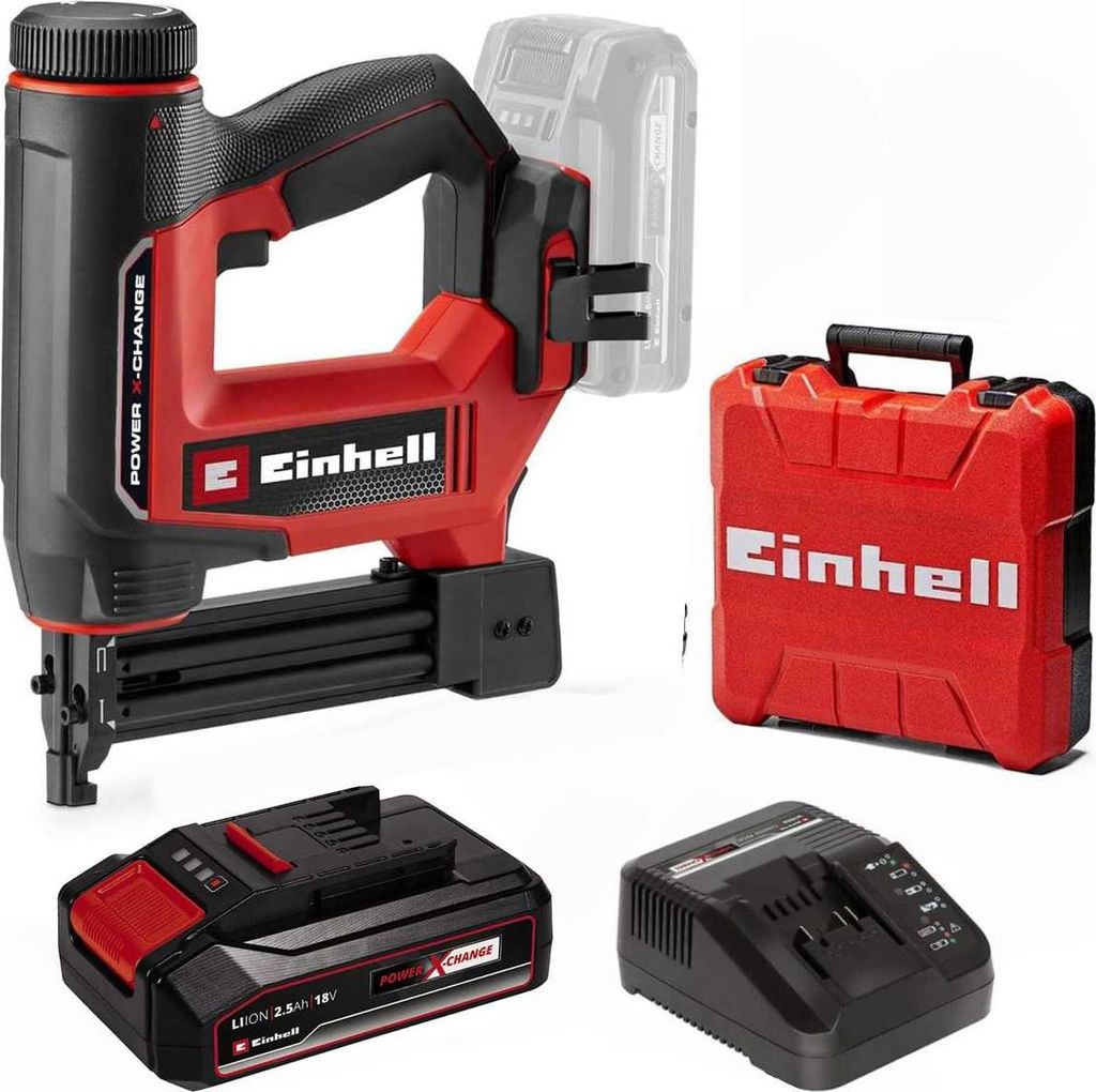 Einhell Akku-Nagler TE-CN 18/32 Li -18V,Tacker und Nagler rmit Akku 2,5 Ah/ Koffer