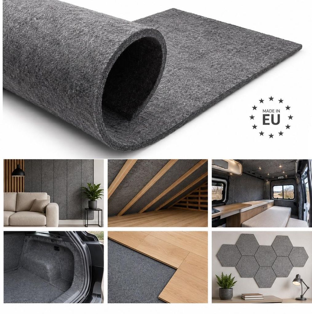 Gruby filc techniczny 10 mm - 75x25 cm - 1200 g, wytrzymały Zdjęcie produktu 