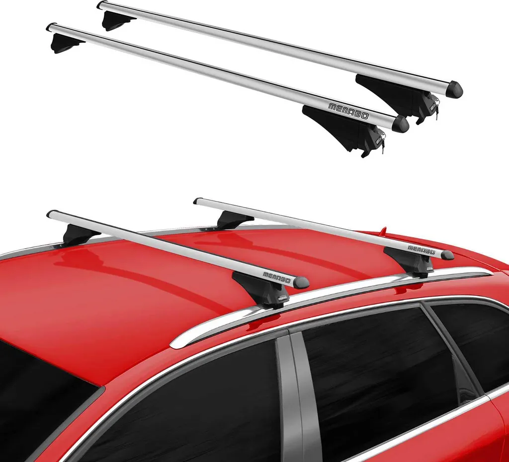 Portapacchi Menabo basic per Peugeot 308 estate 2014-2017 alluminio argento 2x