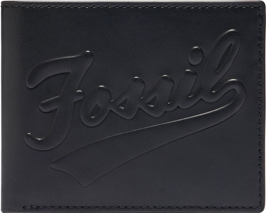 FOSSIL Leder Kartenetui Morgan Bifold ID Black schwarz mehrfarbig