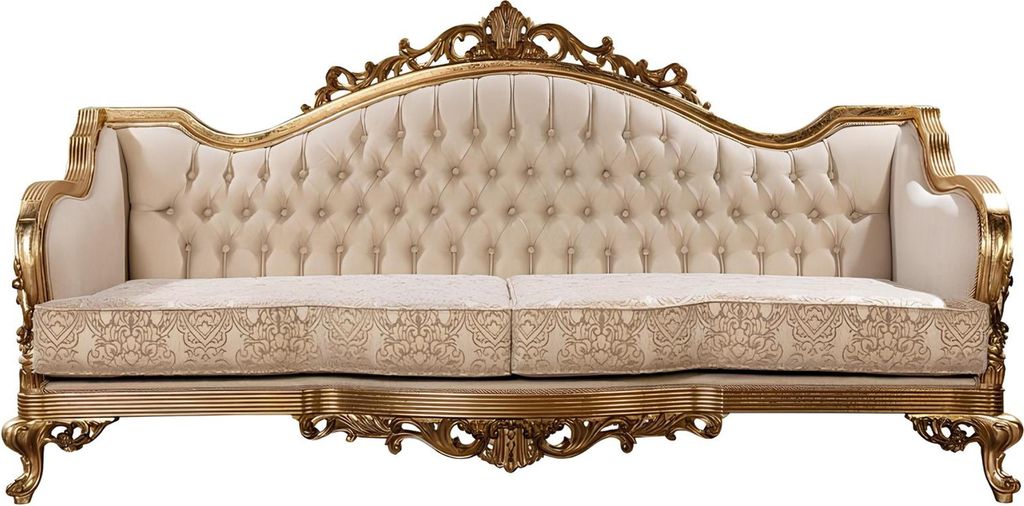 Klassische Couch Sofa Möbel Dreisitzer Couchen 218cm Sofas Barock Rokoko