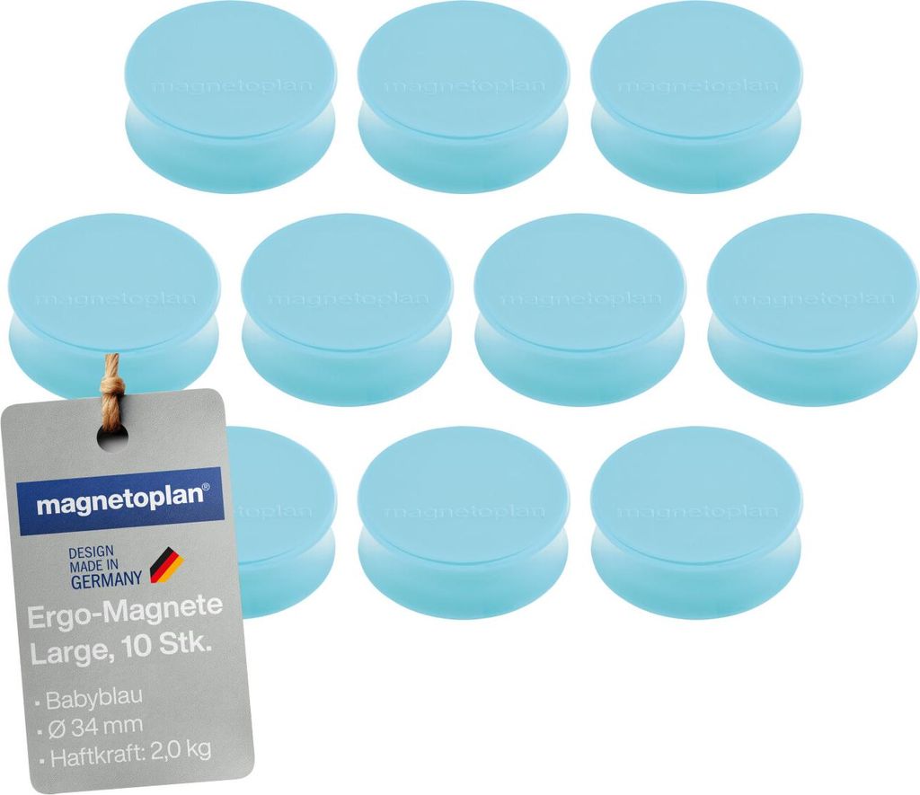 Magnetoplan Ergo large Magnete Babyblau 34mm 10St