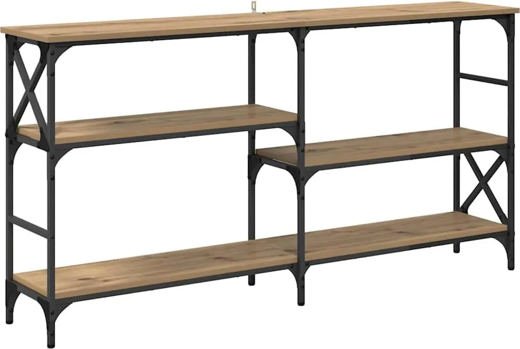 vidaXL Tavolo consolle in rovere artigianale 150 x 29 x 76,5 cm Materiale a base di legno