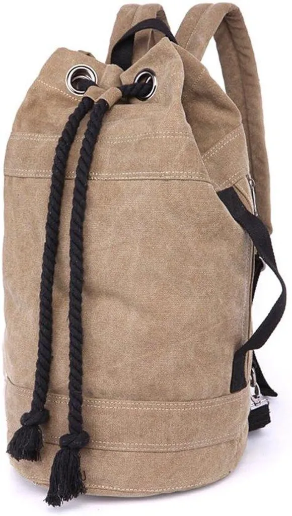 Sac de voyage pour le week-end en toile marron - Idéal voyage et sport