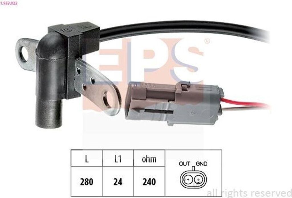 EPS 1.953.023 Kurbelwellensensor Impulsgeber für RENAULT TWINGO I (C06)