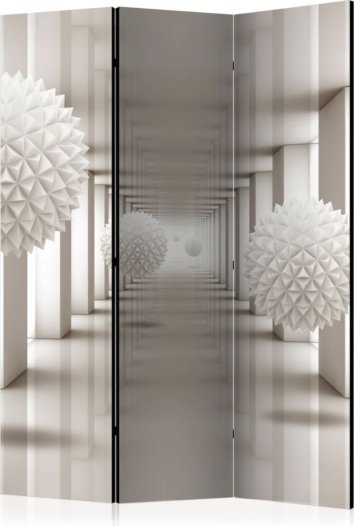 3-teiliger Einseitiger Vlies Paravent - Gateway to the Future 135x172 cm 3D a-A-0149-z-b