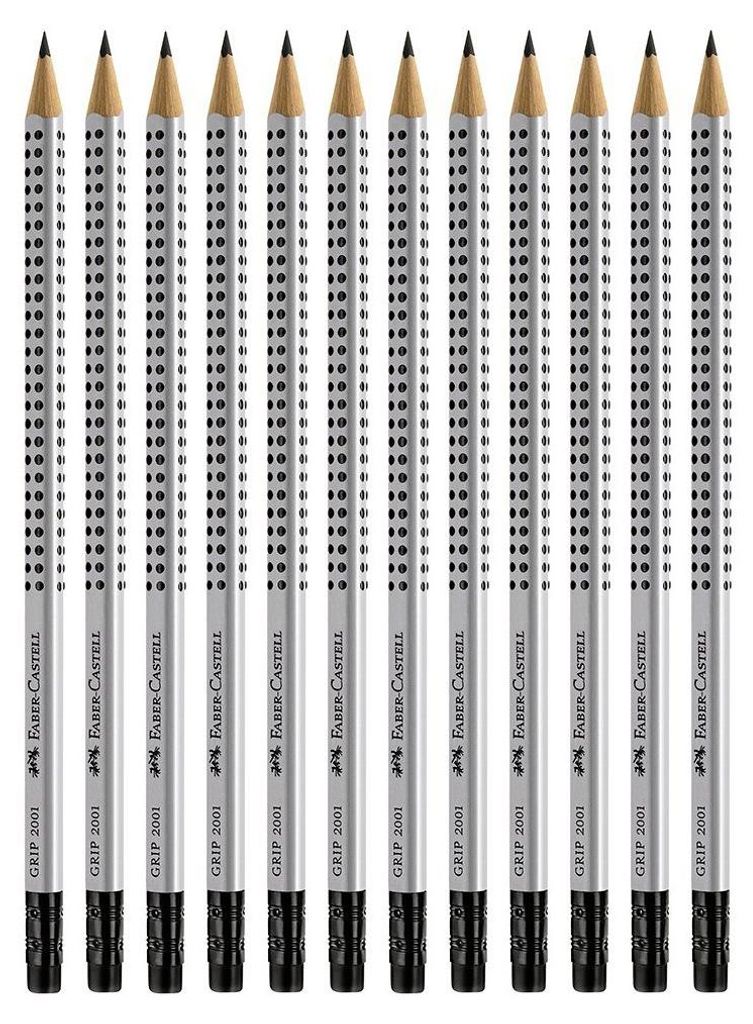 FABER-CASTELL 117200 GRIP Bleistift 2001 M.Radierer Image du produit 