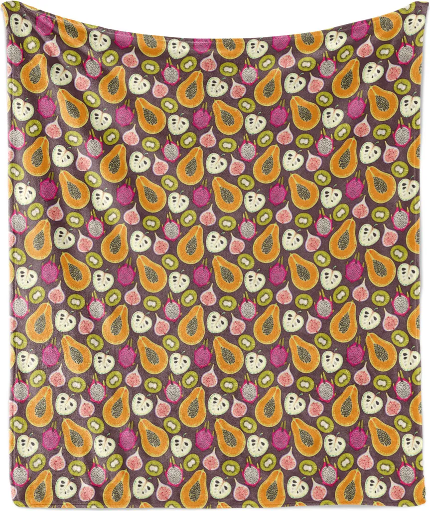 Abakuhaus Copriletto Flanella 175x230 cm - Design Tropical Fruit