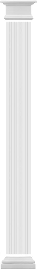 Pilaster Komplettset 3 | Fassade | harte Acryl Außenschicht | Außendekor | Stuck | weiß | EPS | PC101 small