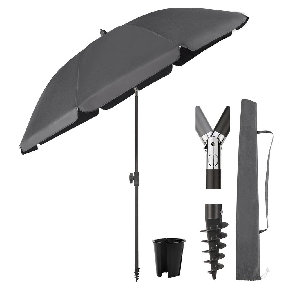 Sekey Sonnenschirm Rund Ø160cm Gartenschirm UV Schutz 50+ Produktbild 