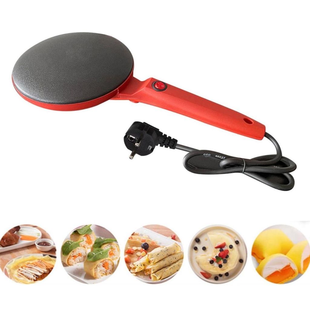 FORSMANO 600W Elektrische Crêpe Maker, Crepes-Eisen mit Schneebesen, Antihaftbeschichtung, Schnelles Aufheizen, Automatische Temperaturkontrolle,20cm
