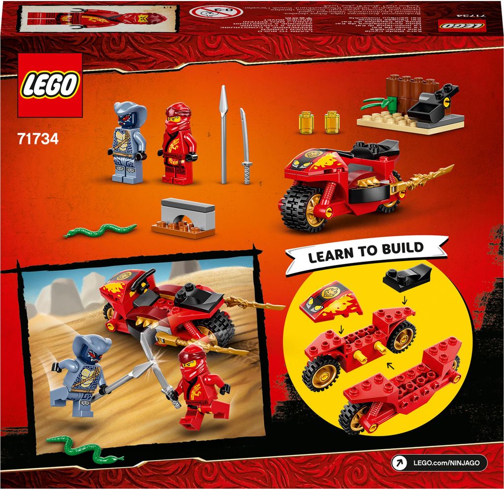 LEGO 71734 NINJAGO Kais Feuer-Bike, Motorrad Spielzeug Set Produktbild 8